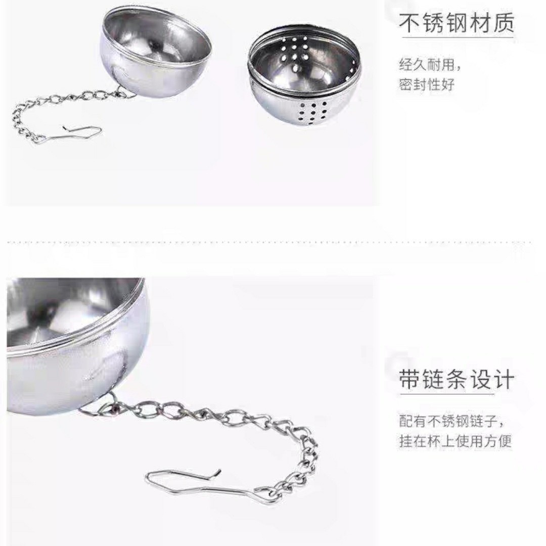 010 Stainless Steel Seasoning Ball Tea Ball Soup Ball Hot Pot Spice Strainer Tea Leaf Filter Seasoning Bag Tea Set