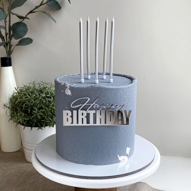 Cross-Border Ins Style Happy Birthday Cake Side Acrylic Decoration Happy Birthday Acrylic Butterfly Cake Outfit