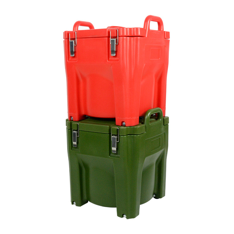 30 L soup bucket with wheels rice bucket beverage bucket hotel school catering bucket Army logistics army green insulated bucket