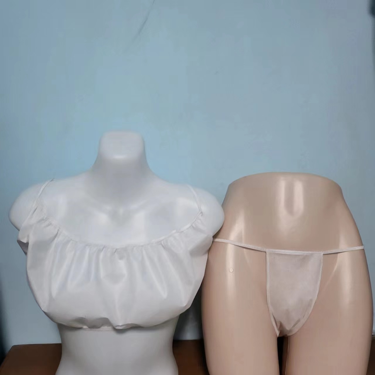 Non-woven bra beauty salon massage sauna independent packaging wrapped chest bra breathable shoulder strap disposable underwear