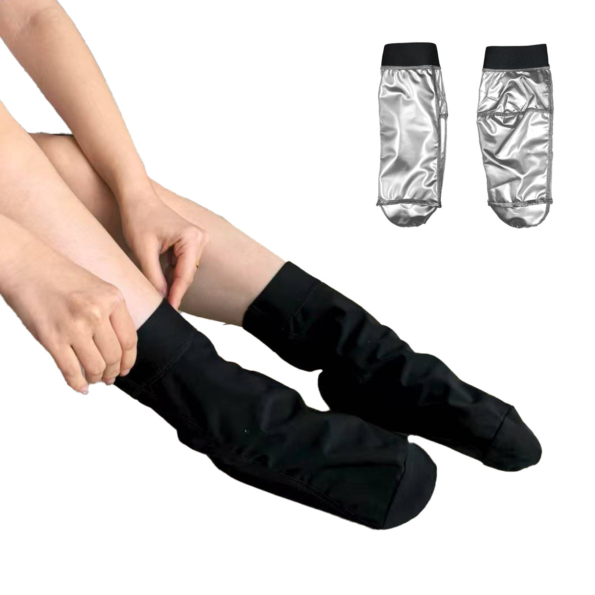 Cross-border Women's Sweating Sauna Foot Cover Sweating Coating Moisturizing Smooth Yoga Foot Cover