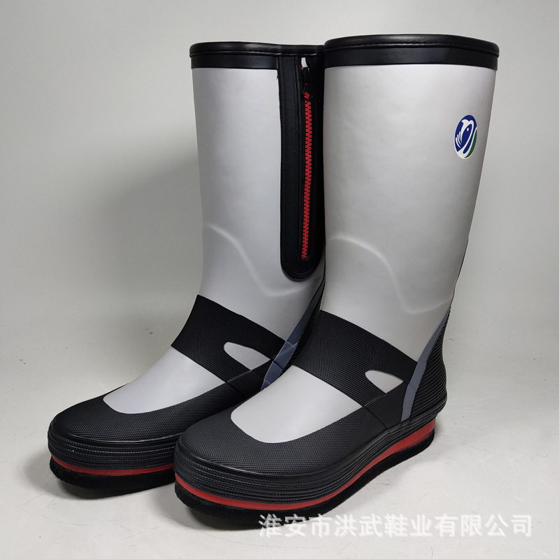 Обувь Hongwu, прямая поставка, не скользящие, водонепроницаемые рыболовные сапоги, высокие сапоги с шипами