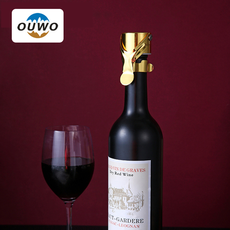 All-Metal Humanoid Wine Stopper Stainless Steel Red Wine Stopper Bottle Stopper Champagne Stopper Sealing Fresh-Keeping Stopper Golden Champagne Stopper