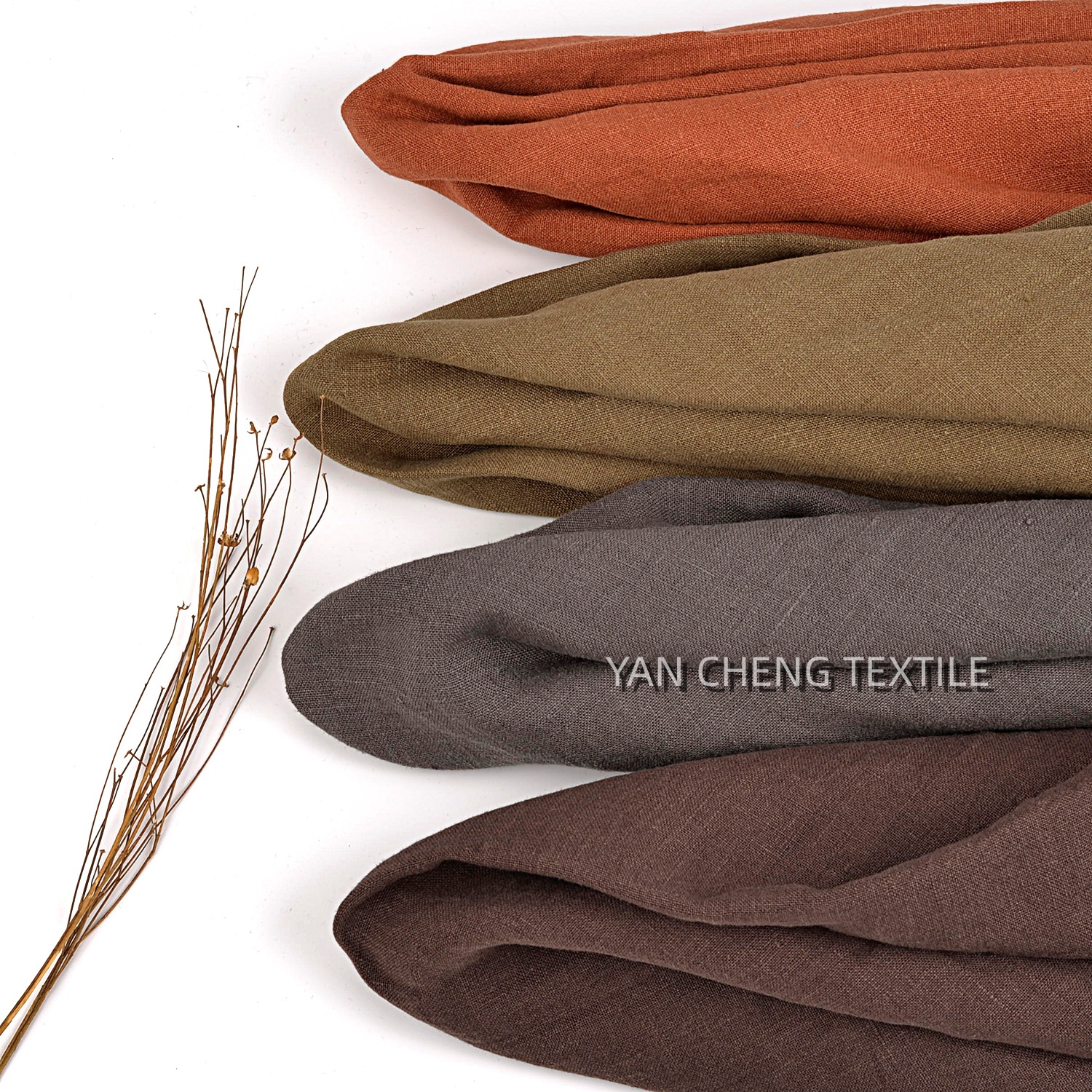 Natural Hemp Sand-Washed Fabric 260g Hemp Plain Washed Old Retro Fabric Thickeneded Hemp Casual Washed Hemp