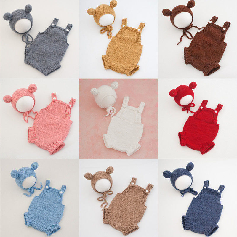 Newborn Kidsren's Photography Clothing, New Full Moon and 100 Days Photo Studio Photography Clothing, Animal Theme Wool Knitted Dreamland