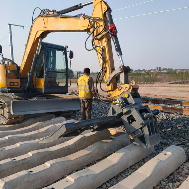 Railway Maintenance Rail Sleeper Removal Machine Cement Rail Sleeper Replacement Equipment Excavator Modified Hydraulic Sleeper Removal Machine