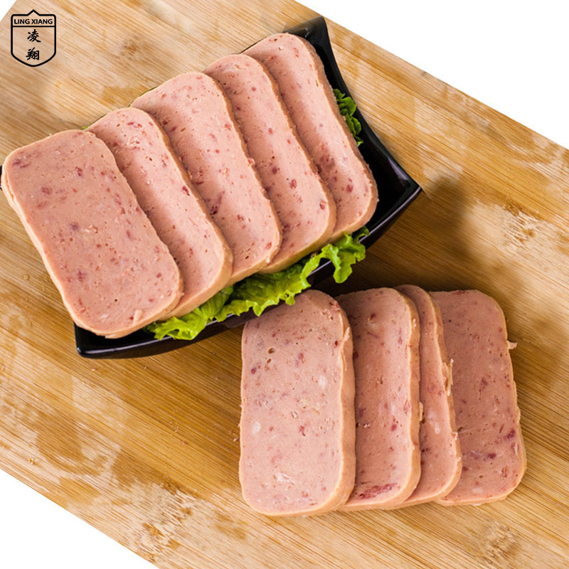 Lingxiang Canned Lunch Meat 200g Convenient Instant Home Breakfast Instant Noodles Sandwich Hot Pot Ingredients Snail Noodles