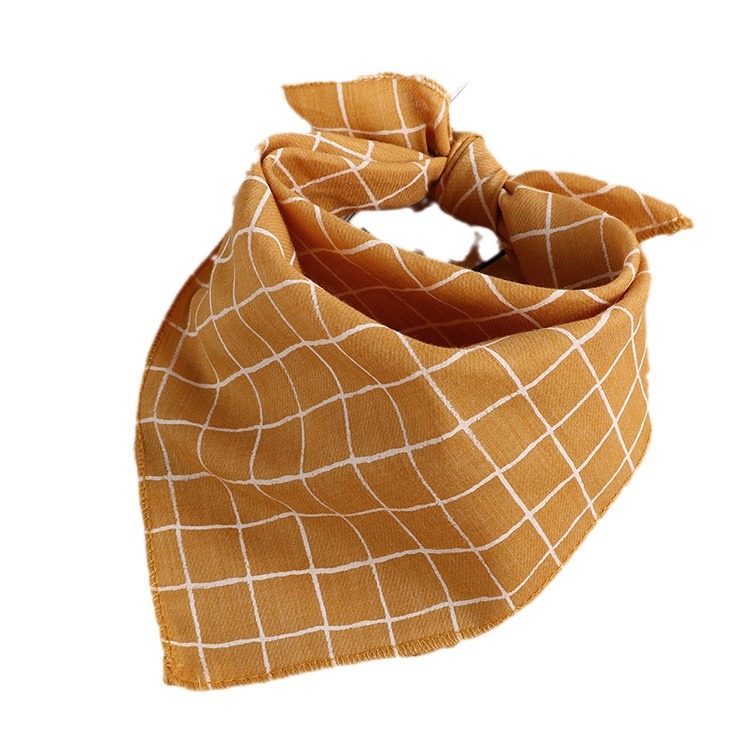 Foreign Trade Amazon Explosions Pet Scarf Baby's Slippery Towel Children's Square Printed Cotton and Linen Scarf Small Square Towel