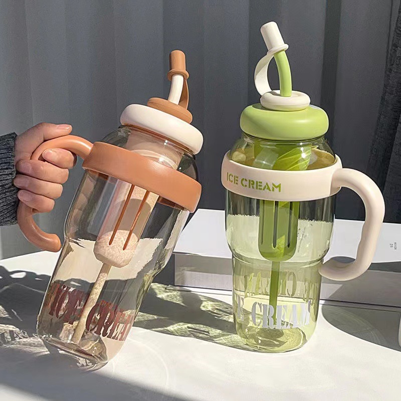 2025 New Summer Plastic Cup, Cute Straw Cup, Large Capacity Water Bottle, Trendy on Instagram