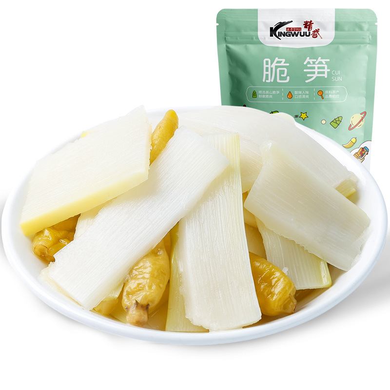 Jingwu pickled pepper crisp bamboo shoots 250g small package instant fresh mountain bamboo shoots Internet celebrity casual snacks