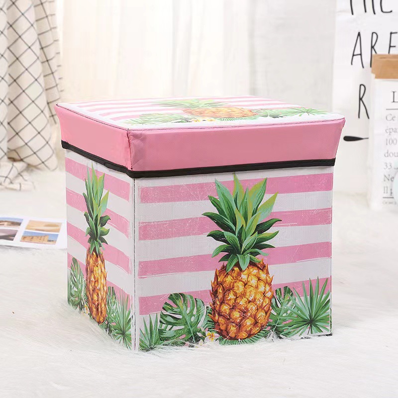 Ограниченный складной пуф для хранения, индивидуальный ящик для хранения, покрытый нетканым материалом