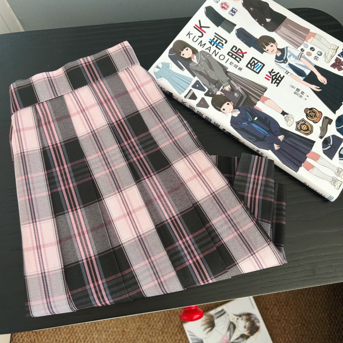 Finished Fabric Jk Uniform [Lingquan] [Pink Mist Sea] [Glass Sea] Plaid Skirt Short Skirt Uniform Pleated Skirt