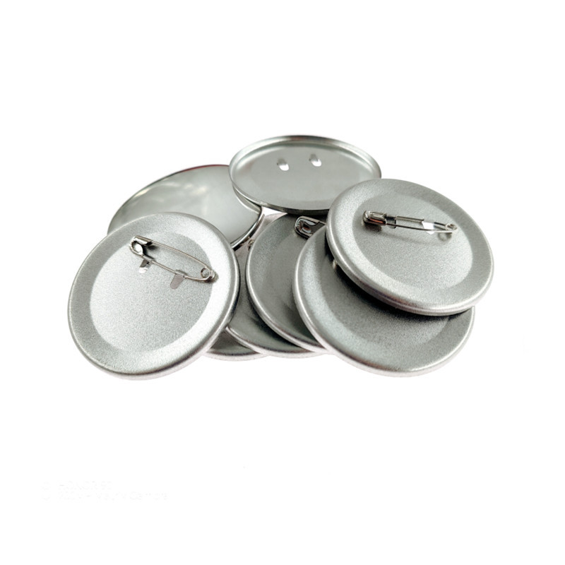 58MM new anti-rust paper clip badge material animation frosted tine iron double flash badge blank consumables