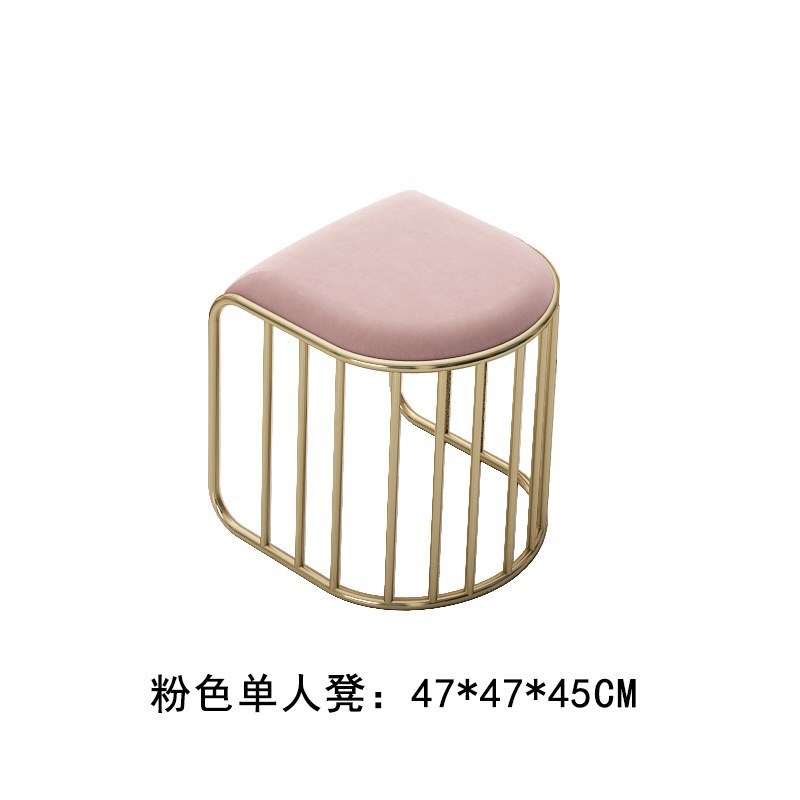 Foshan Nordic Clothing Store Small Sofa Internet Celebrity Style Beauty Salon Wrought Iron Sofa Chair Double Studio Simple Modern