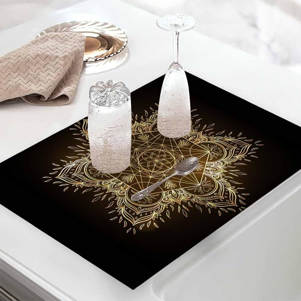 Amazon American Kitchen Drain Mat Absorbent Quick-Drying Placemat Table Mat Bowl and Chopsticks Drying Mat Bar Coffee Mat Ready Stock