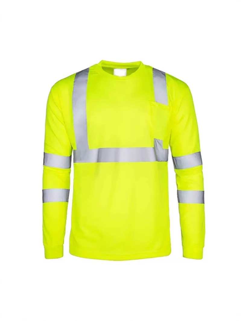 Site work clothes wholesale breathable sweat-absorbent fast cotton T-shirt dry outdoor safety construction tooling reflective strip T-shirt