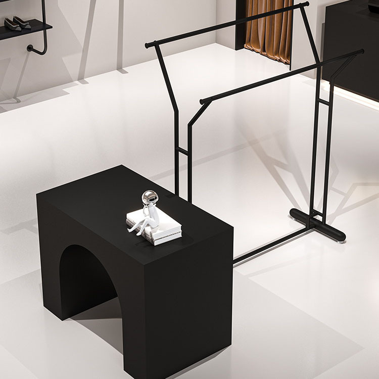 Clothing Store Wall Hanger Women's Clothing Store Display Hanger Simple Iron Black Multi-layer Shelf Wall Hanging Display Rack