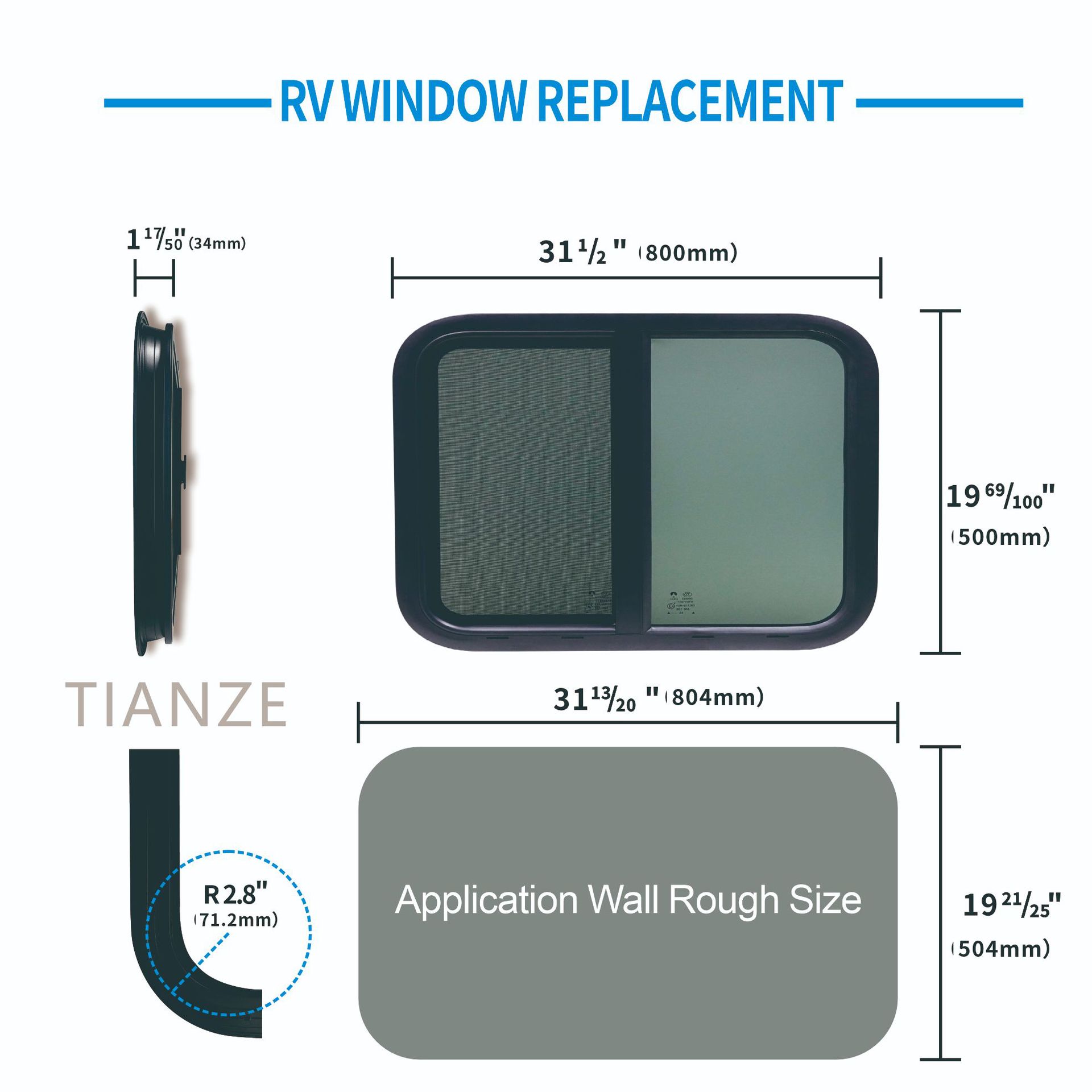 Rv Windows, Camper Windows, Sliding Windows, Various Specifications Available, Direct from Manufacturer, Cross-Border Supply