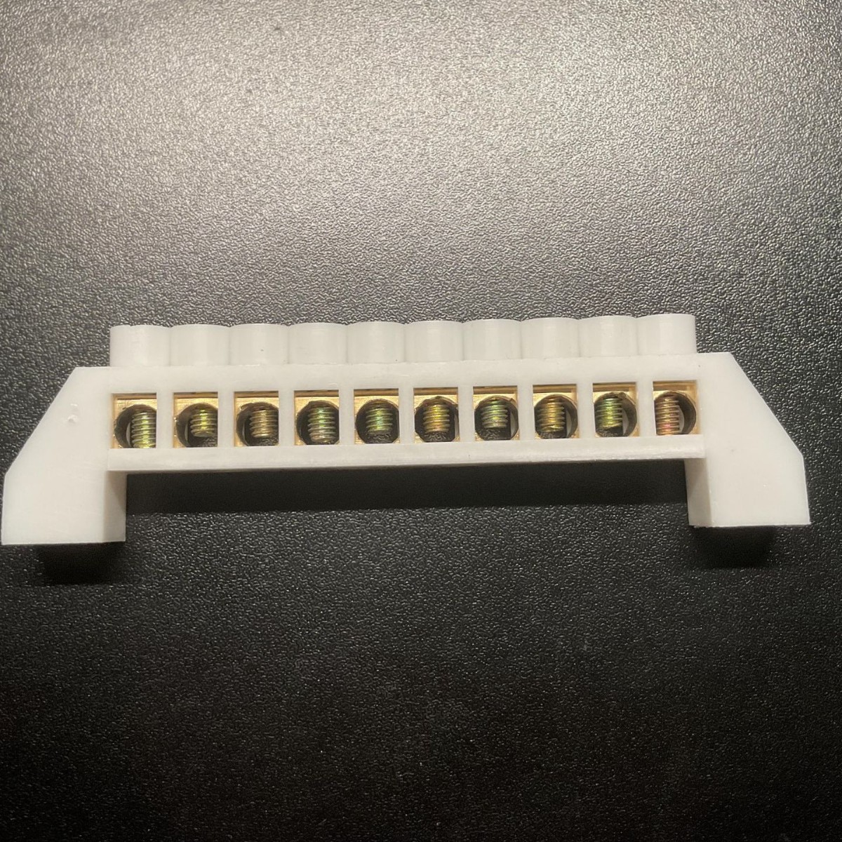 Bridge-Type Neutral Busbar with 7 Holes, Neutral Grounding Busbar with 10 Holes, Distribution Box Terminal Block, Brass Cable Wire