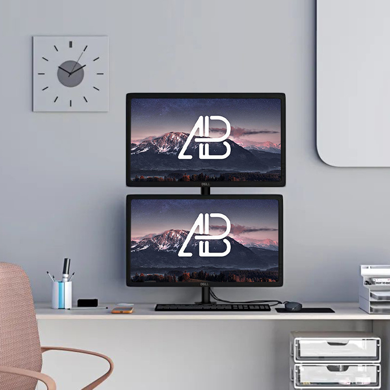 двойная подставка для мониторов M063 вверх-вниз для двух экранов компьютерная подставка с регулировкой высоты