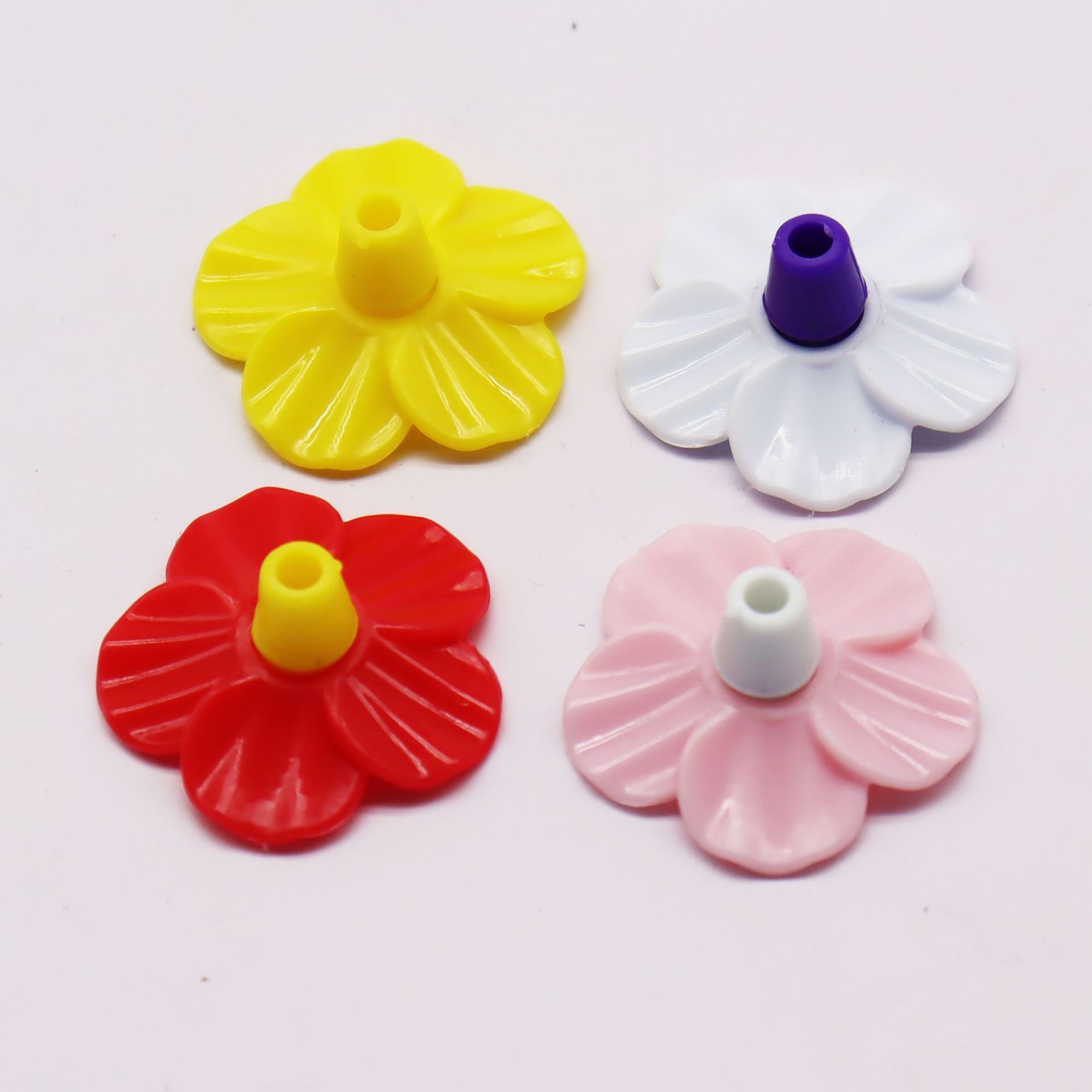 Plastic simulation plant flower hummingbird feeder flower hole imitation bee flower trap hummingbird feeder cross border