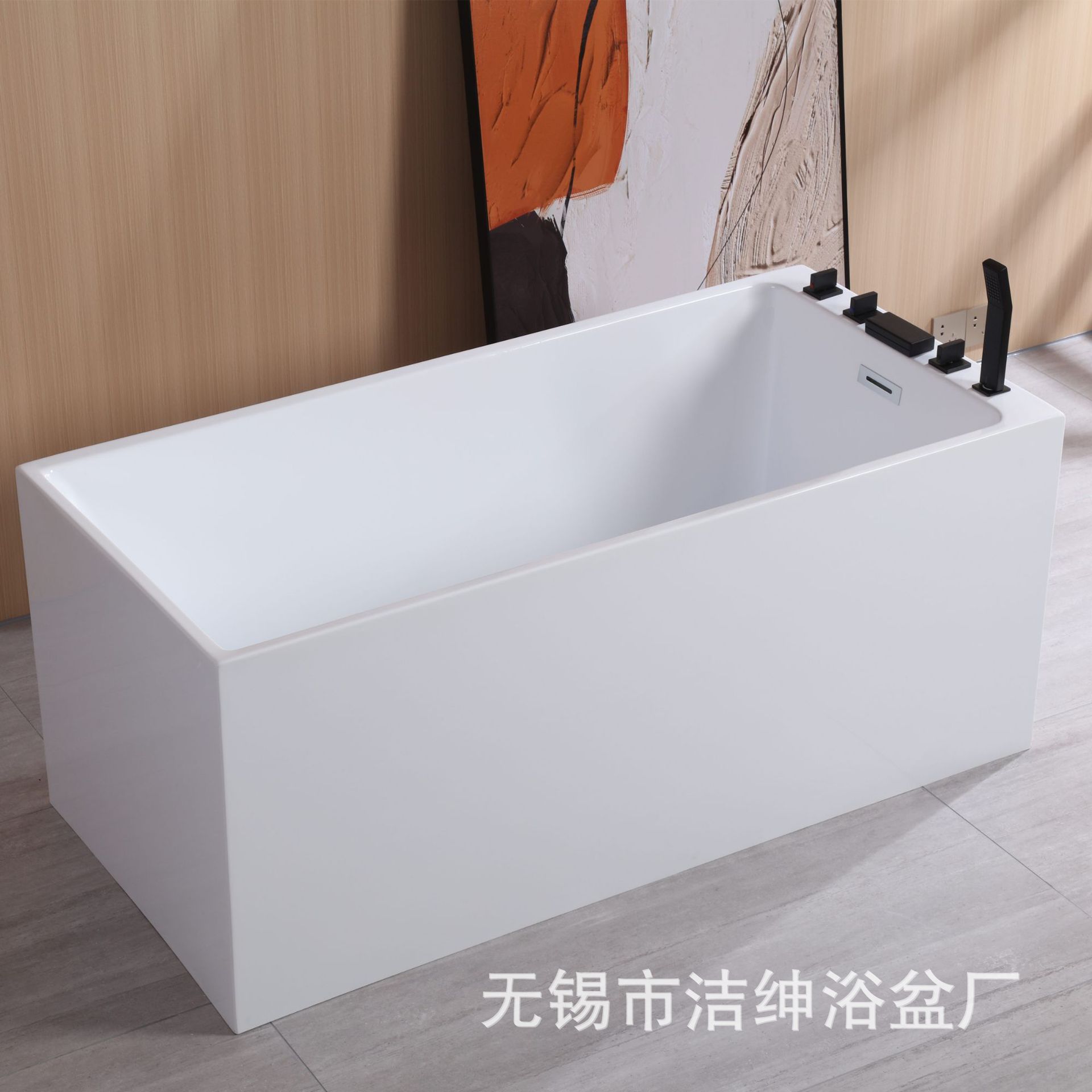 jerlsun small apartment deepening square narrow edge right angle Japanese deep bubble factory direct sales Wuxi bathtub bathtub