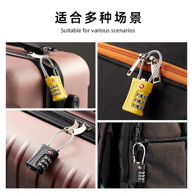 New Luggage Lock 2024 Hot Selling Password Lock Cross-Border E-Commerce Overseas Travel Security Tsa Customs Lock