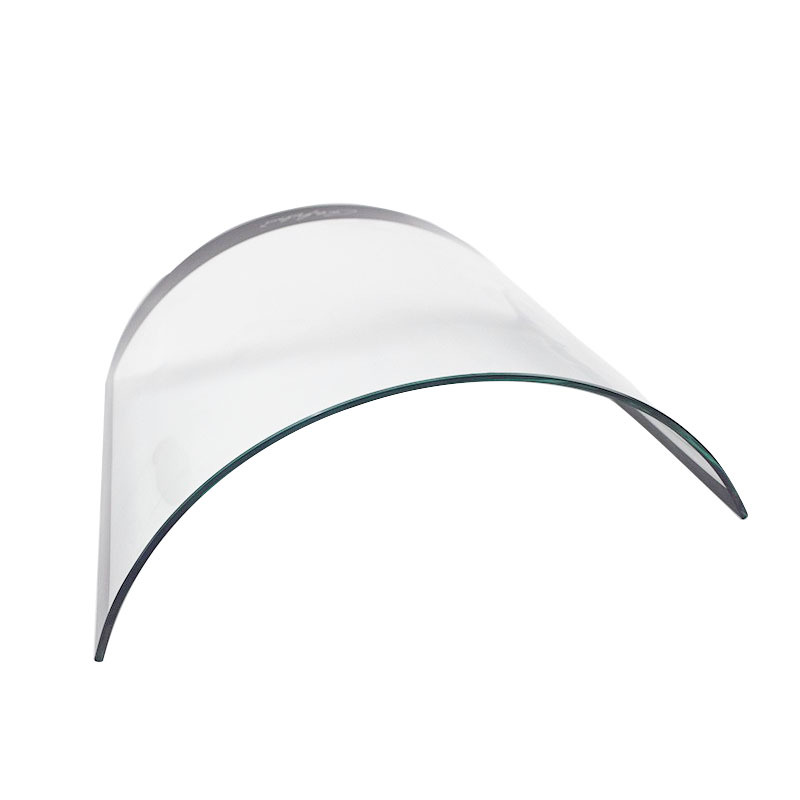 Hot-Bent Tempered Glass for Home Appliances, Curved Glass Panels, Special-Shaped Curved Tempered Glass, Arc-Shaped Curved Steel Fireplace Glass
