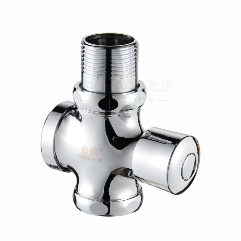 All copper body flush valve four-way hand-pressed flush valve public toilet squatting pan self-closing delay stool valve toilet switch