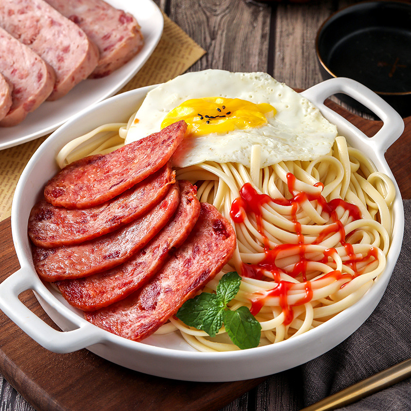 Cofco Tian Tan Ham White Pork Canned Food 340g Ready-To-Eat Lunch Hot Pot Instant Noodle Companion Canned Meat