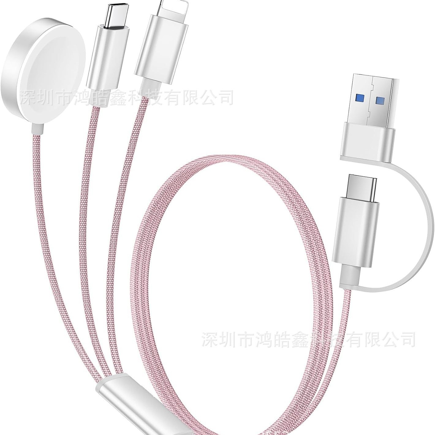 Suitable for Apple Watch Charging Woven Wire Watch Wireless Charging Three-in-One Watch Charging Two-to-Three Watch Wireless Charging