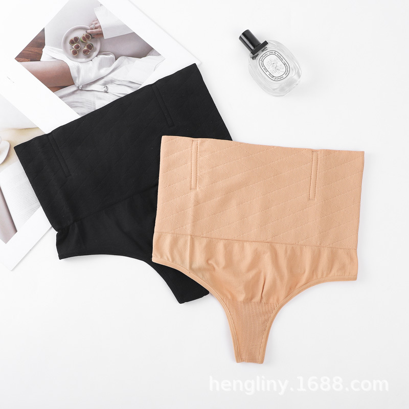 Кросс-бордерная иностранная торговля плюс размер бесшовные высокие талии формирующие кости трусы поднимающие ягодицы сексуальные треугольные T-образные трусы женские