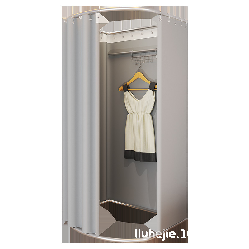 Clothing Store Movable Fitting Room, Shopping Mall Assembled Folding Floor-Standing Fitting Room Rack, Portable Fitting Rack