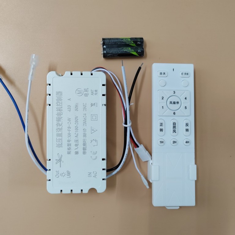Ceiling Fan Light Variable Frequency Remote Control 6-Speed Remote Control Receiver Controller Xh-Fs-24V Fan Light Applicable Accessories
