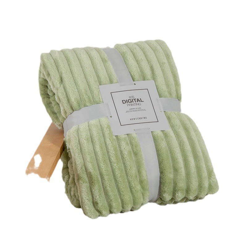 Cross-border in stock 3CM rabbit fur wide flannel blanket coral fleece blanket air conditioning nap blanket