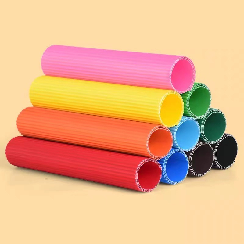 Color Corrugated Paper 5070 Children's DIY Handmade Origami Paper Cut Wrapping Flower Material Paper A4 Wave Wrapping Paper