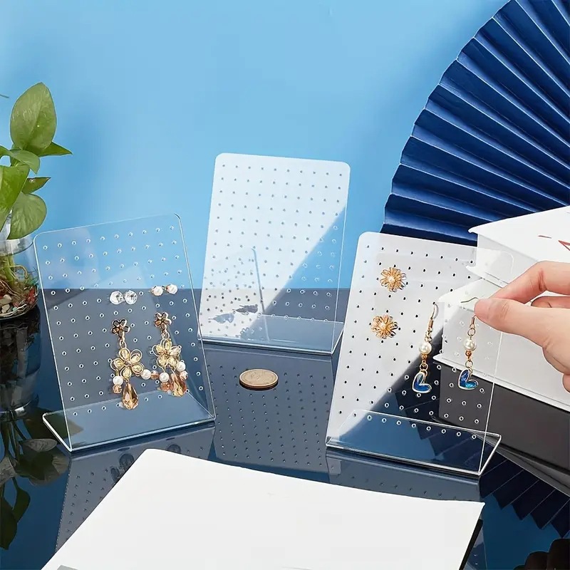 Cross-Border Acrylic Jewelry Rack Pin-Type Earrings Earrings Rack Earrings Display Board Storage Jewelry Necklace Display Rack