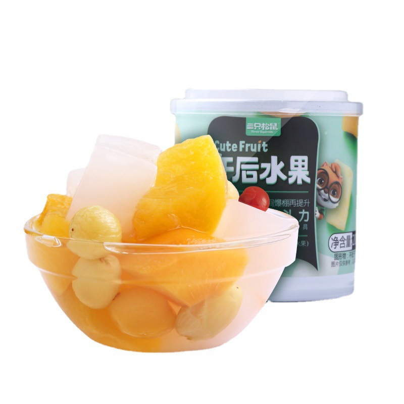 [Three Squirrels Assorted Fruit Canned 200G/Can] Afternoon Fruit Fresh Yellow Peach Fruit Coconut