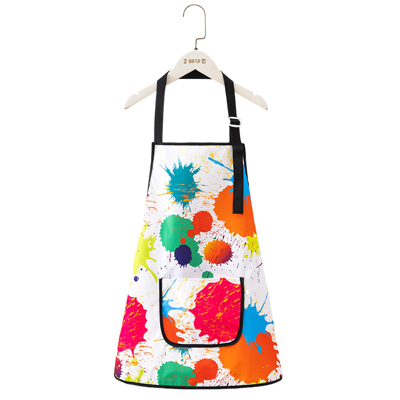Children's Painting Overalls Waterproof Sling Painting Apron Baby Art Anti-Dressing Anti-Dirty Kindergarten Dining Bib