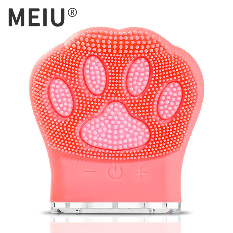 Electric Facial Cleansing Device Pore Cleaner Silicone Brush Cat Claw Device Wholesale Deep Cleaning