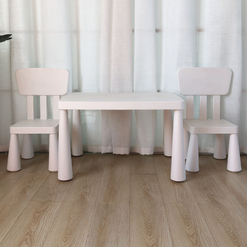 Children's Table and Chair Package Baby Reading Area Small Table Toy Learning Table Plastic Early Education Game Zhuo Chair Package