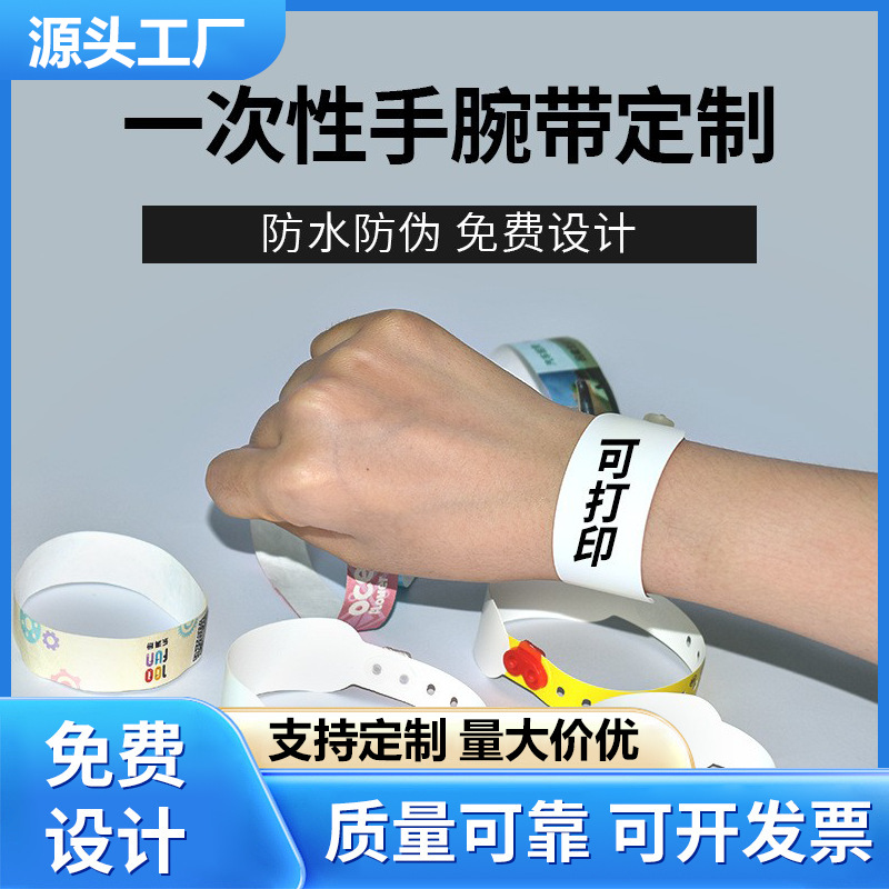 Производитель настраивает одноразовые браслеты для парков аттракционов и бассейнов, браслеты с распознаванием штрих-кодов, браслеты с термопередачей