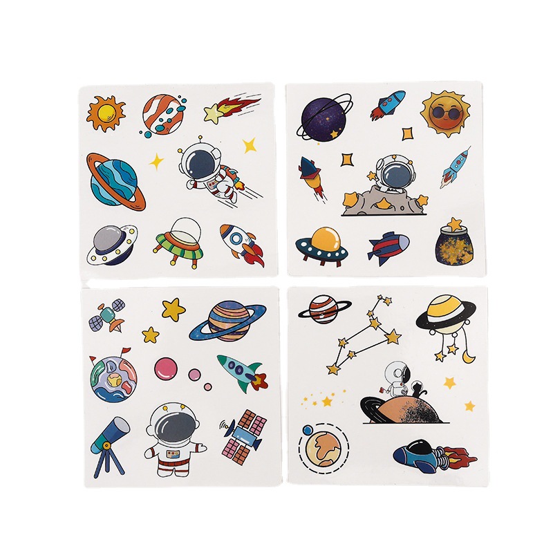 Cartoon Stickers Space Astronaut Cute Waterproof Stickers Water Cup Thermos Cup Notebook Account Stickers Wholesale