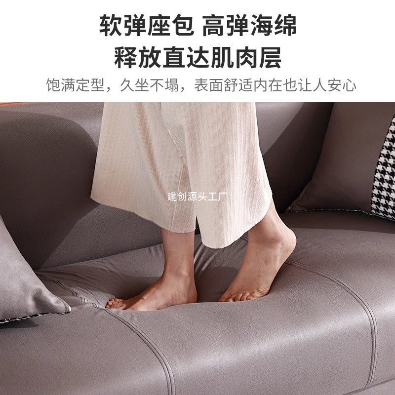 Nordic Simple Modern Fabric Sofa Small Apartment Living Room Double Rental Room Bedroom Apartment Three People Simple Internet Celebrity