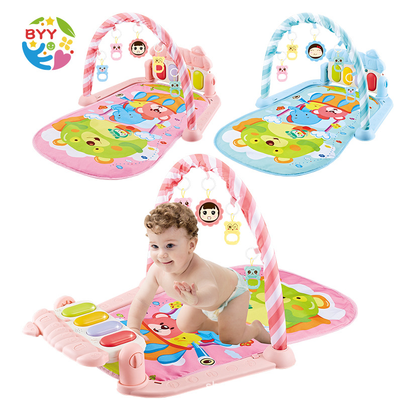Baby Fitness Rack Music Piano Toy 0-36 Months Newborn Baby Play Mat Baby Piano