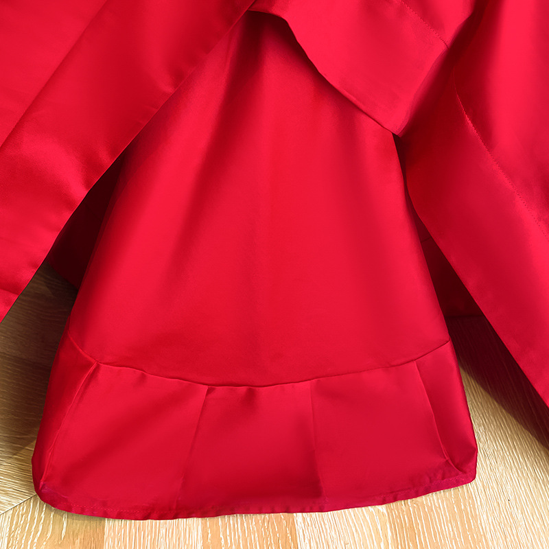 Wedding Big Red Four-Piece Set Wedding Quilt Cover Bed Sheet Wedding Room Washed Cotton Wedding Quilt Bed Cover Bedding