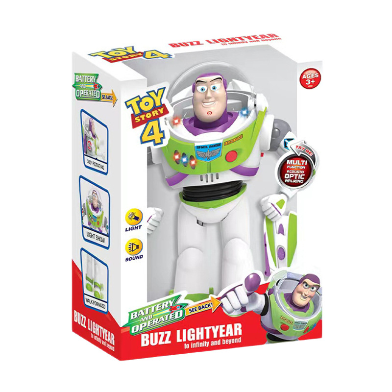 8899-113 Export Acousto-optic Electric Walking Robot Buzz Lightyear Buzz Music Lighting Children's Toy Discipline