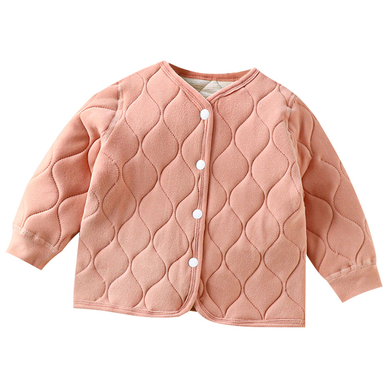 Children's Warm School Uniform Student Liner Autumn and Winter New Boys' Three-Layer Quilted Girls' Thickened Coat Cotton Clothes Children's Clothing