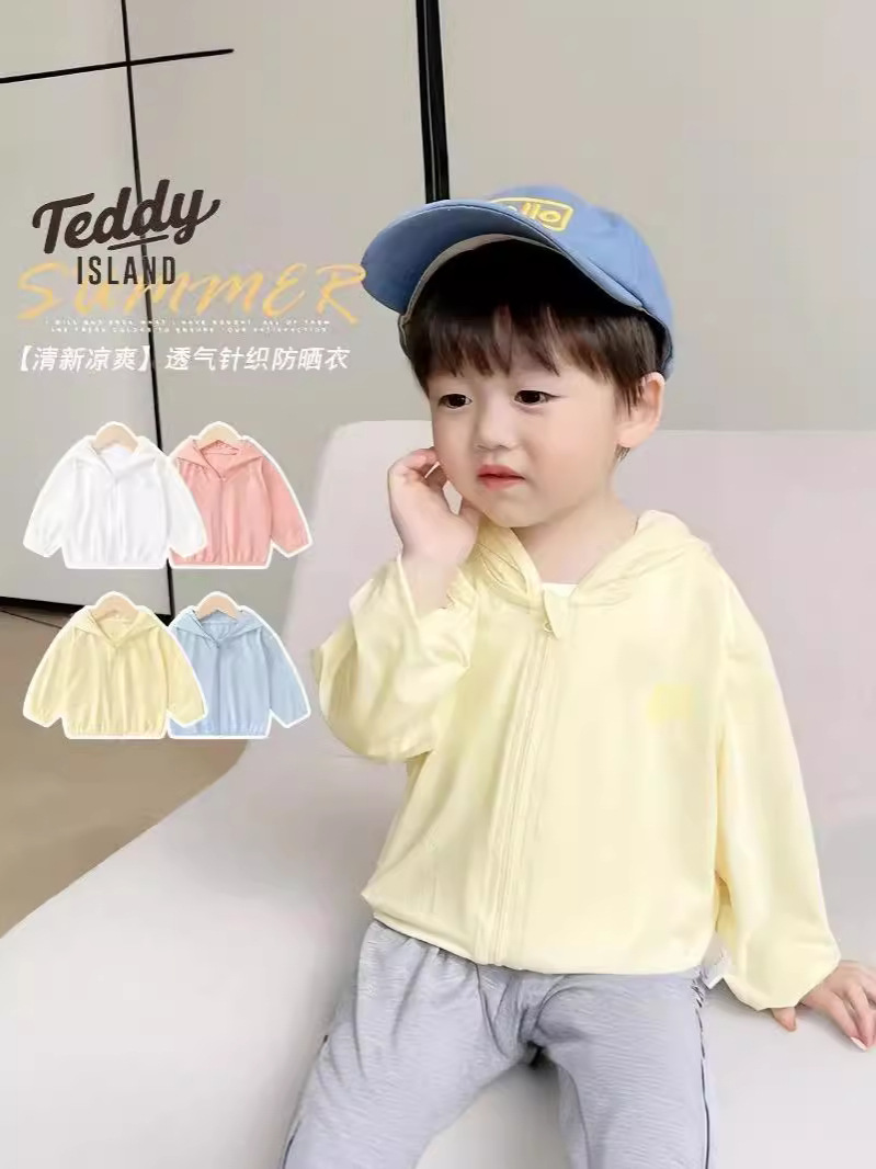 Детская одежда с капюшоном, куртка с защитой UPF50 от солнца, летняя одежда для девочек, тонкий топ для детей