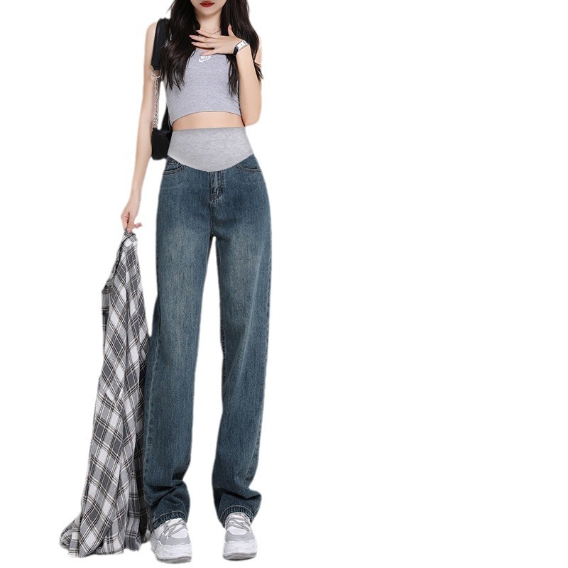 Tmall quality ~ pregnant women's pants autumn and winter small wide-leg pants outer wear spring and autumn jeans [1 piece delivery]]